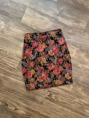 Y2K The Limited Floral Jacquard Bodycon High Waist Pencil Skirt - Size S